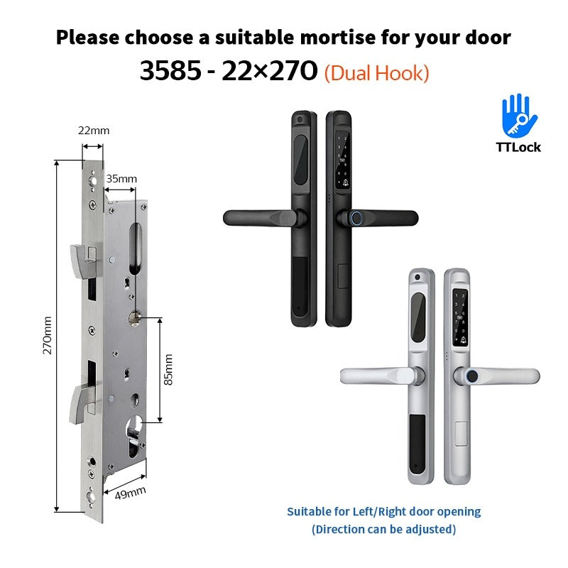 [Google Home] TTLOCK Smart Door Lock with Doorbell APP Remote Unlock Waterproof Sliding Door Lock Fingerprint Digital Lock Amazon Alexa