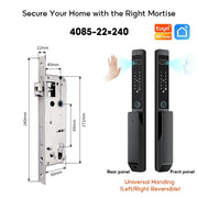 【Palm Vein Unlock】Tuya 7 in1 Fully Automatic Smart Digital Gate Lock 3D Face Unlock IP68 Waterproof Suitable for HDB Main Gate   Sliding Door