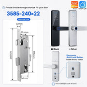 Tuya WiFi Smart Door Lock APP Remote Unlocking Fingerprint Lock Digital Password Key IC Card Unlocking