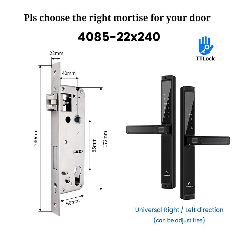 【Grill Door Lock】TTLOCK Double Sided Smart lock Waterproof Double Side System Digital Lock with Doorbell Bluetooth Smart Grill Door Lock