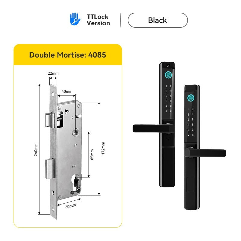 【Grill Door Lock】TTLOCK Smart Door Lock Double Side Fingerprint Digital Lock with Doorbell Outdoor Waterproof Electronic Lock Password/IC Card/Key Unlock
