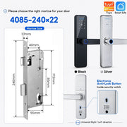 Tuya WiFi Smart Door Lock APP Remote Unlocking Fingerprint Lock Digital Password Key IC Card Unlocking