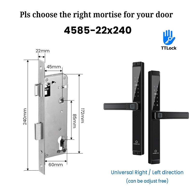 【Grill Door Lock】TTLOCK Double Sided Smart lock Waterproof Double Side System Digital Lock with Doorbell Bluetooth Smart Grill Door Lock