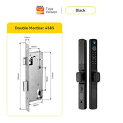 Tuya WiFi Smart Door Lock with Security Camera Fingerprint Sliding Door Lock with Electronic Anti Lock Button Security Password Digital Door Lock for Home