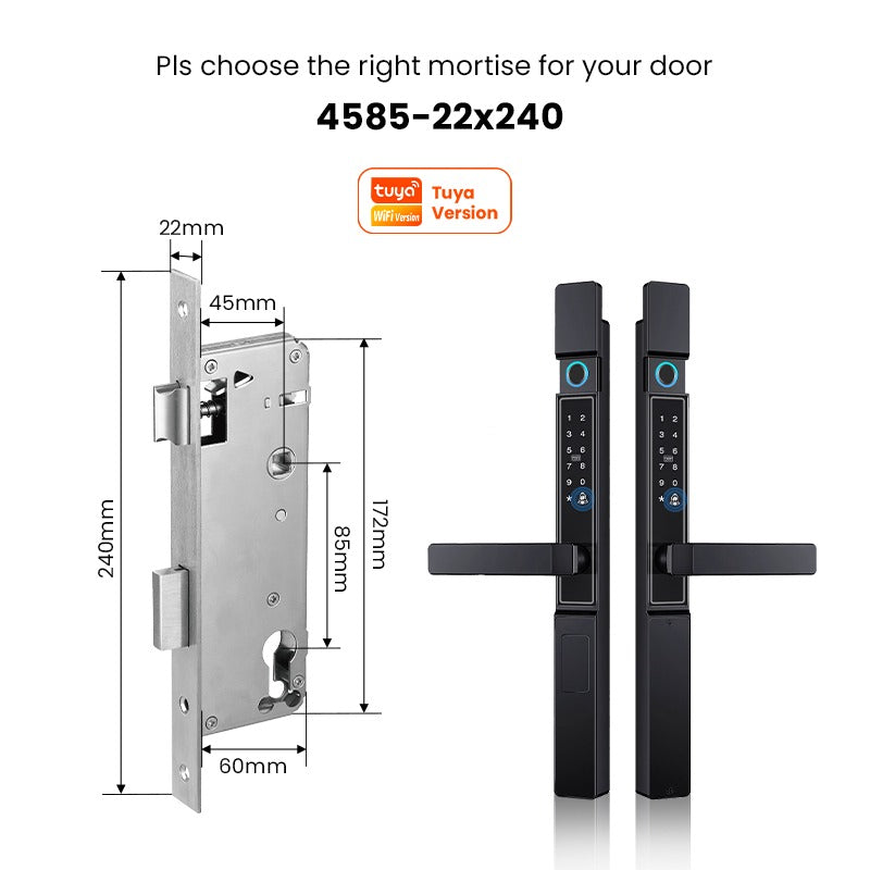 【Grill Door Smart Lock】Tuya Smart Door Lock Double Sided System Waterproof Digital Lock for Grill Door 5 In 1 Digital Lock with Doorbell Function for Sliding Door