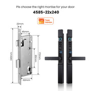 【Grill Door Smart Lock】Tuya Smart Door Lock Double Sided System Waterproof Digital Lock for Grill Door 5 In 1 Digital Lock with Doorbell Function for Sliding Door