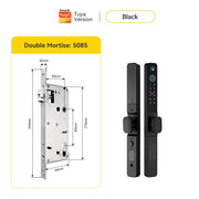 Tuya WiFi Smart Door Lock with Security Camera Fingerprint Sliding Door Lock with Electronic Anti Lock Button Security Password Digital Door Lock for Home
