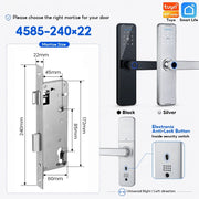 Tuya WiFi Smart Door Lock APP Remote Unlocking Fingerprint Lock Digital Password Key IC Card Unlocking