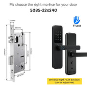 TTLOCK Smart Door Lock with Doorbell APP Management Fingerprint Tombol Pintu Rumah Anti Theft Password Digital Lock Door Knob for Home Wooden Door