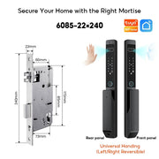 【Palm Vein Unlock】Tuya 7 in1 Fully Automatic Smart Digital Gate Lock 3D Face Unlock IP68 Waterproof Suitable for HDB Main Gate   Sliding Door