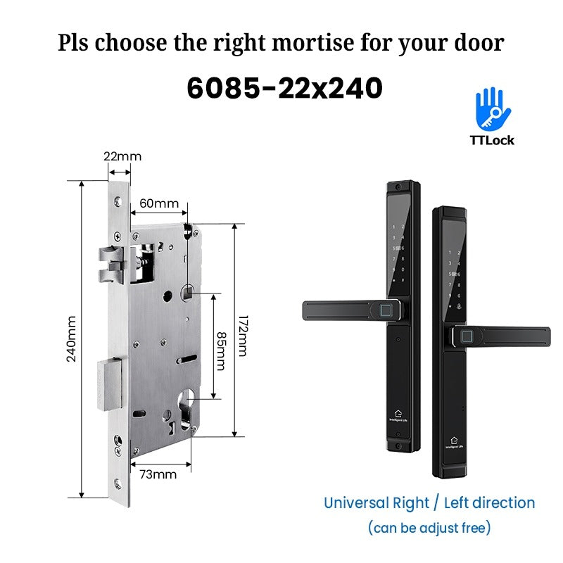 【Grill Door Lock】TTLOCK Double Sided Smart lock Waterproof Double Side System Digital Lock with Doorbell Bluetooth Smart Grill Door Lock