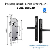 【Grill Door Lock】TTLOCK Double Sided Smart lock Waterproof Double Side System Digital Lock with Doorbell Bluetooth Smart Grill Door Lock