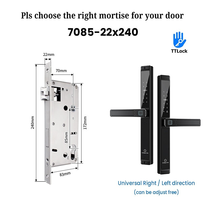 【Grill Door Lock】TTLOCK Double Sided Smart lock Waterproof Double Side System Digital Lock with Doorbell Bluetooth Smart Grill Door Lock