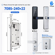 [Ready Stock] 5 In 1 TTLOCK Smart Door Lock Fingerprint Lock Pintu Rumah APP Remote Unlock Password Digital Lock for Woodern Door APP Management Google Home Amazon Alexa