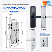 Tuya WiFi Smart Door Lock APP Remote Unlocking Fingerprint Lock Digital Password Key IC Card Unlocking