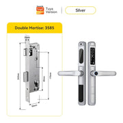 [Doorbell Function] 5 In 1 Tuya Smart Door Lock Waterproof Fingerprint Sliding Door Lock Zinc Alloy Electronic Lock Digital Password Lock For Aluminum Door