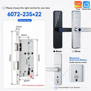 Tuya WiFi Smart Door Lock APP Remote Unlocking Fingerprint Lock Digital Password Key IC Card Unlocking