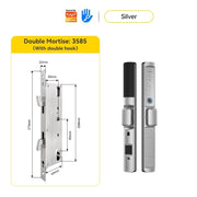 Tuya/TTLOCK Waterproof Smart Door Lock Anti Theft Zinc Alloy Sliding Door Lock with Short Handle Semi-Automatic Fingerprint Digital Lock For Aluminum Door