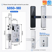 Tuya WiFi Smart Door Lock APP Remote Unlocking Fingerprint Lock Digital Password Key IC Card Unlocking