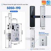 Tuya WiFi Smart Door Lock APP Remote Unlocking Fingerprint Lock Digital Password Key IC Card Unlocking