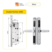 [Doorbell Function] 5 In 1 Tuya Smart Door Lock Waterproof Fingerprint Sliding Door Lock Zinc Alloy Electronic Lock Digital Password Lock For Aluminum Door