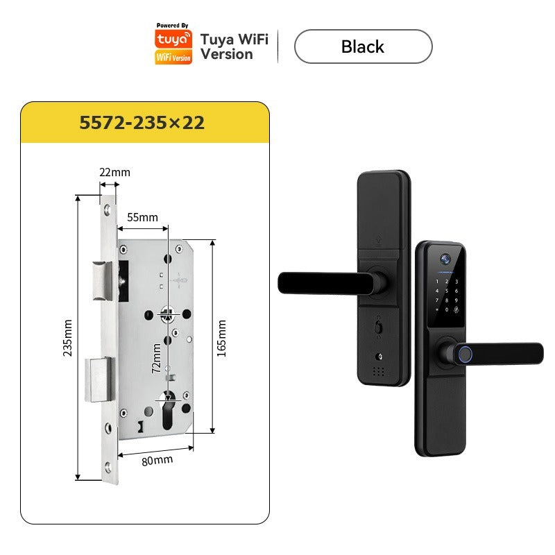 Tuya Smart Lock With Security Camera App Remote Unlock 5 In 1 Digital Lock With Doorbell For Home Fingerprint Password IC Card Key Unlock