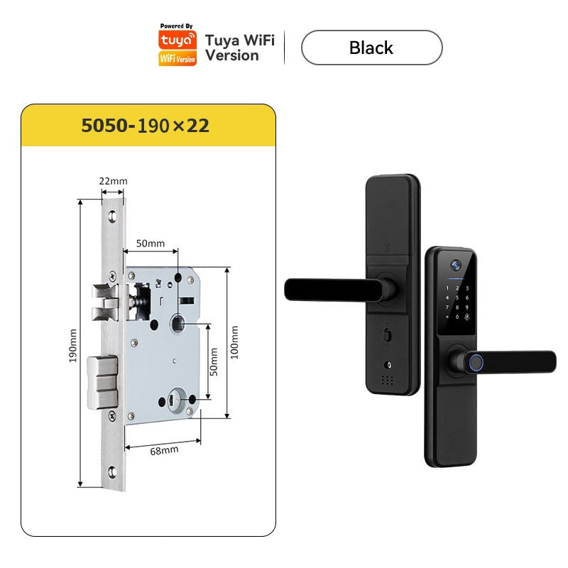 Tuya Smart Lock With Security Camera App Remote Unlock 5 In 1 Digital Lock With Doorbell For Home Fingerprint Password IC Card Key Unlock