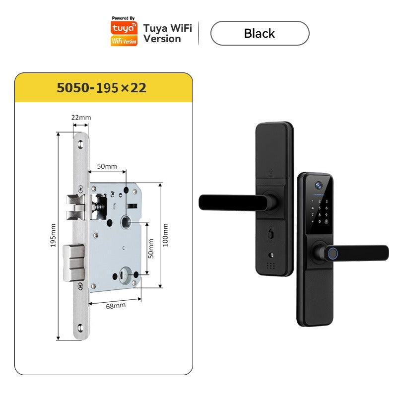 Tuya Smart Lock With Security Camera App Remote Unlock 5 In 1 Digital Lock With Doorbell For Home Fingerprint Password IC Card Key Unlock