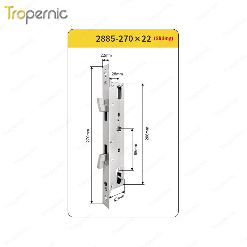 50/72/85 Series Wooden/Metal/Hotel/Glass Fingerprint Combination Electronic Induction Universal Mortise Door Lock
