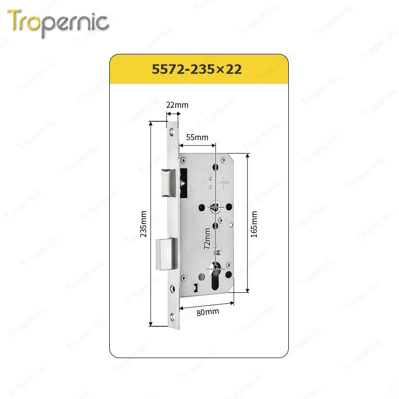 50/72/85 Series Wooden/Metal/Hotel/Glass Fingerprint Combination Electronic Induction Universal Mortise Door Lock