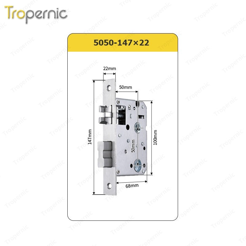 50/72/85 Series Wooden/Metal/Hotel/Glass Fingerprint Combination Electronic Induction Universal Mortise Door Lock