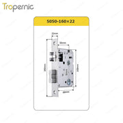 50/72/85 Series Wooden/Metal/Hotel/Glass Fingerprint Combination Electronic Induction Universal Mortise Door Lock