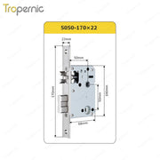 50/72/85 Series Wooden/Metal/Hotel/Glass Fingerprint Combination Electronic Induction Universal Mortise Door Lock