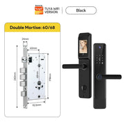 [HD Display Screen] 5 In 1 Tuya Smart Door Lock With Security Camera Fingerprint Digital Lock with Doorbell Function Password Electronic Lock 6068 Security Door Lock