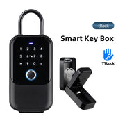 [APP Management] Tuya/TTLOCK Bluetooth Key Safe Box Outdoor Waterproof Wall Mounted Safety Box APP Remote Unlock Fingerprint Password Anti Theft Strongbox for Home