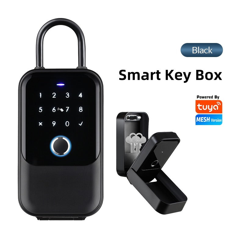[APP Management] Tuya/TTLOCK Bluetooth Key Safe Box Outdoor Waterproof Wall Mounted Safety Box APP Remote Unlock Fingerprint Password Anti Theft Strongbox for Home