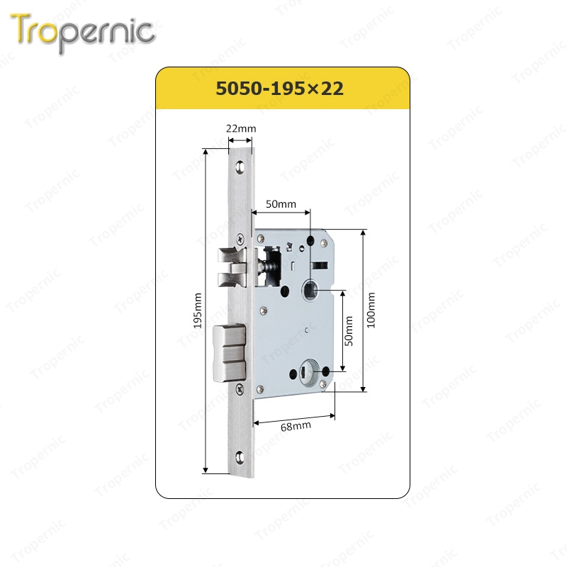 50/72/85 Series Wooden/Metal/Hotel/Glass Fingerprint Combination Electronic Induction Universal Mortise Door Lock
